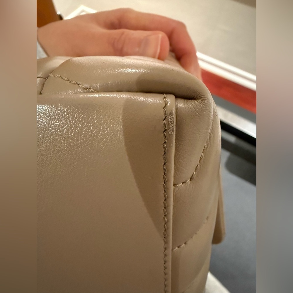 Saint Laurent Loulou Small Crossbody in Beige - Picture 14 of 17